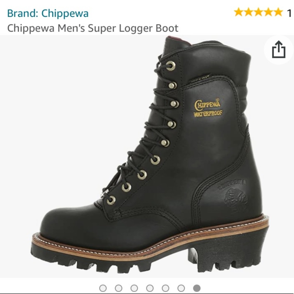 Men’s Chippewa logger steel toe boots